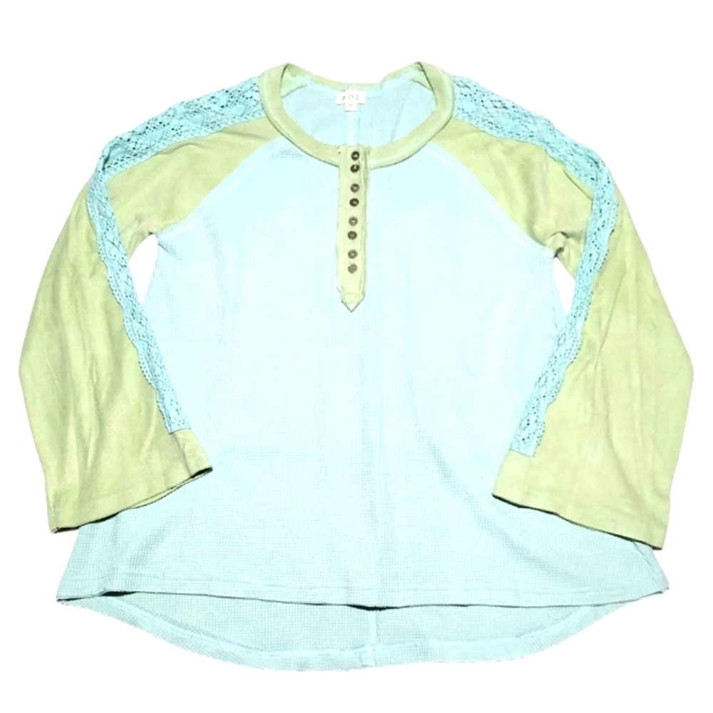 *NEW* WOMEN'S (SIZE M) POL WAFFLE KNIT LONG SLEEVE SHIRT